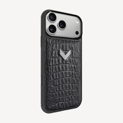 iPhone 17 Pro Max Phone Case, Calf Leather, Alligator Texture