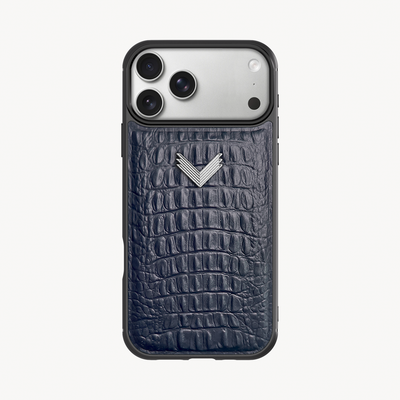 iPhone 17 Pro Max Phone Case, Calf Leather, Alligator Texture