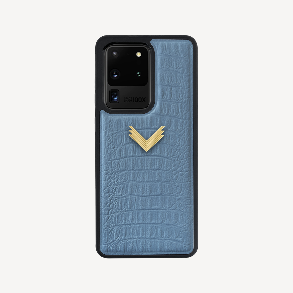 Samsung S20 Ultra Phone Case, Calf Leather, Alligator Texture
