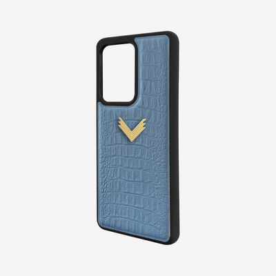 Samsung S20 Ultra Phone Case, Calf Leather, Alligator Texture