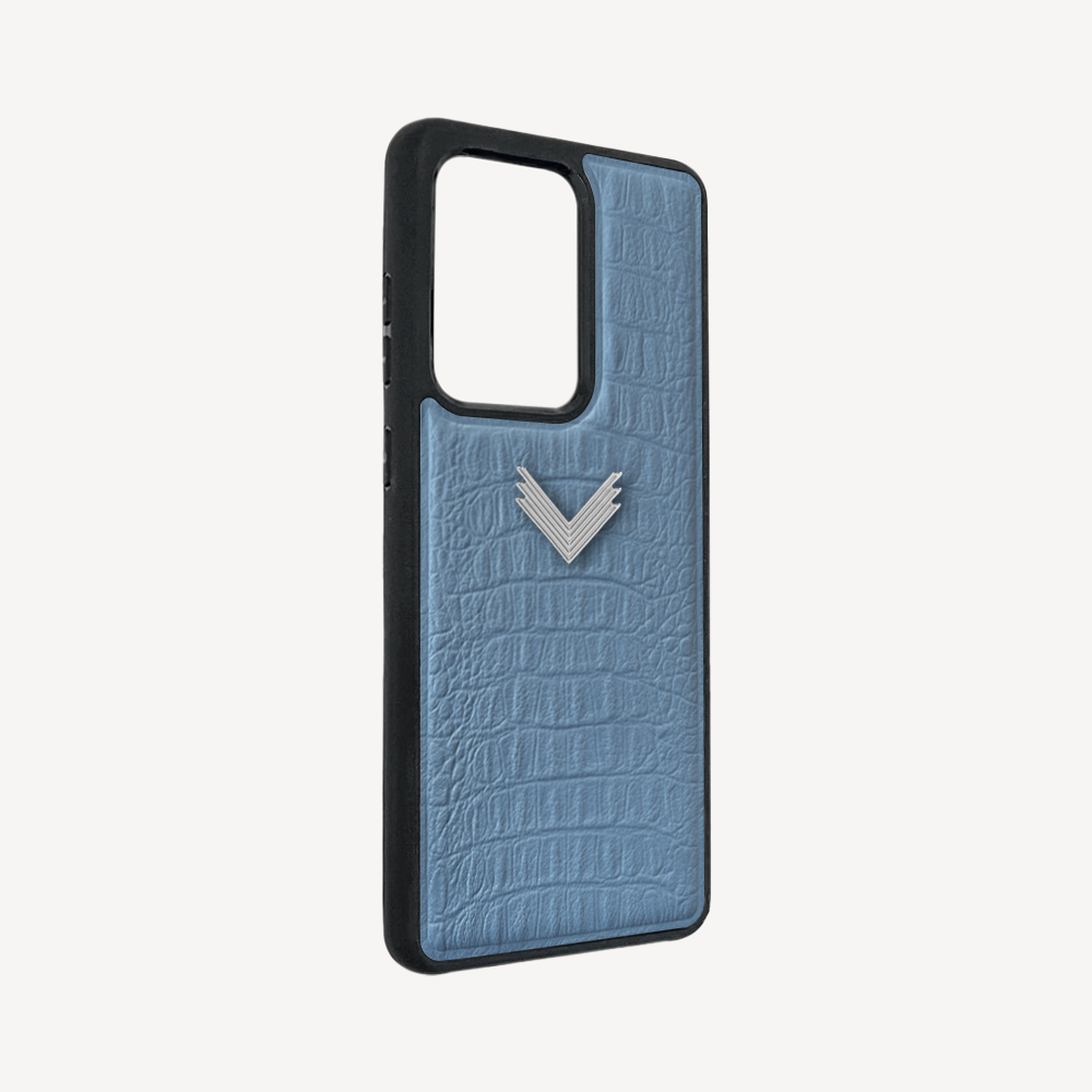 Samsung S20 Ultra Phone Case, Calf Leather, Alligator Texture