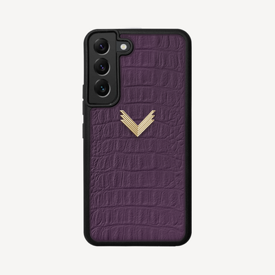 Samsung S21 Phone Case, Calf Leather, Alligator Texture