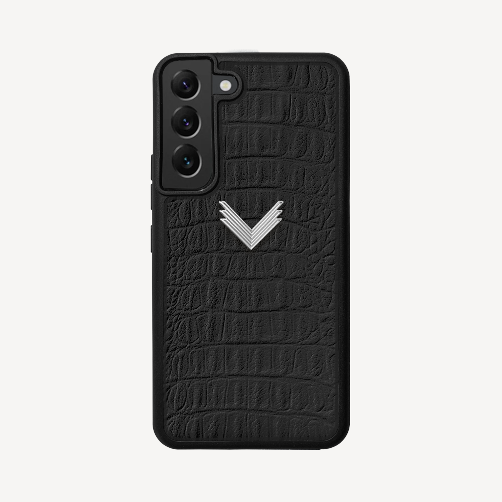 Samsung S21 Phone Case, Calf Leather, Alligator Texture