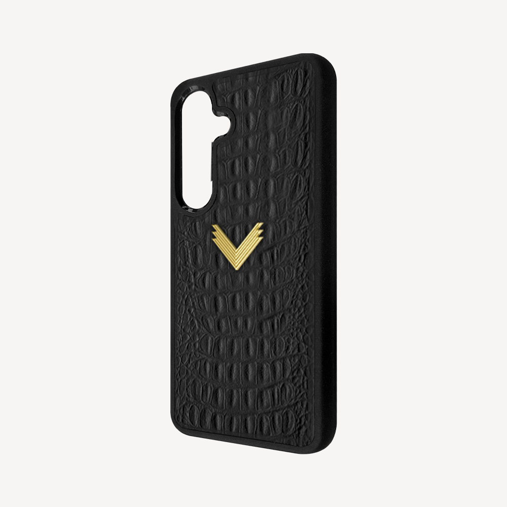 Samsung S21 Plus Phone Case, Calf Leather, Alligator Texture