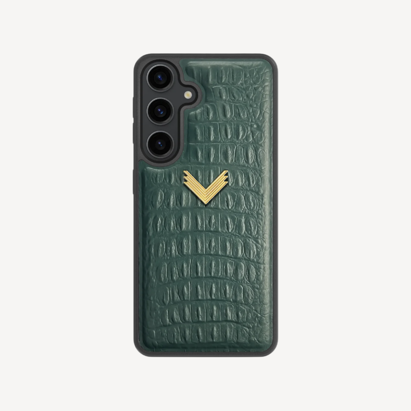 Samsung S24 Plus Phone Case, Calf Leather, Alligator Texture
