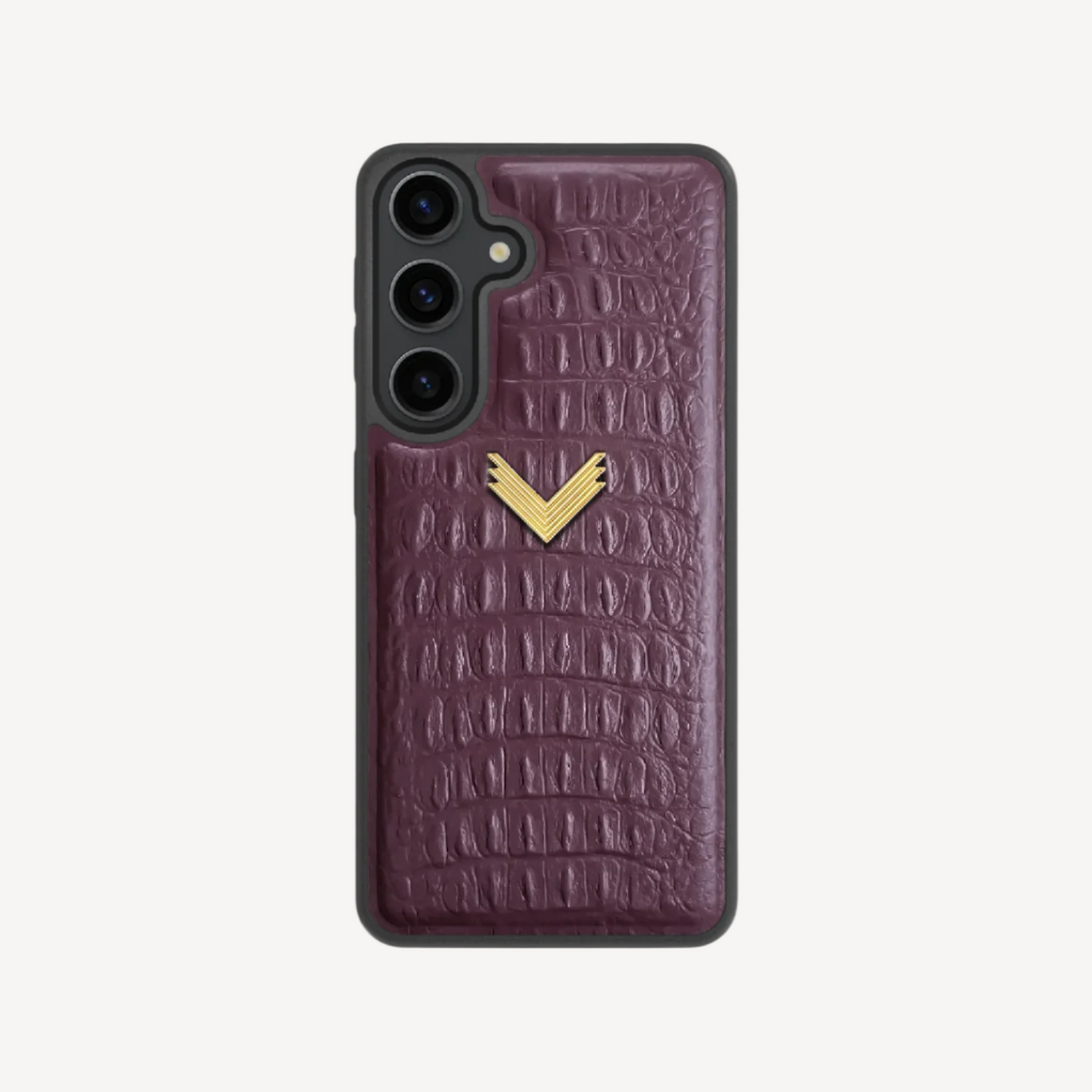 Samsung S24 Plus Phone Case, Calf Leather, Alligator Texture