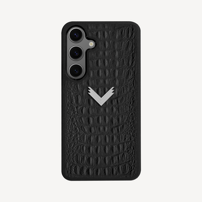 Samsung S24 Plus Phone Case, Calf Leather, Alligator Texture