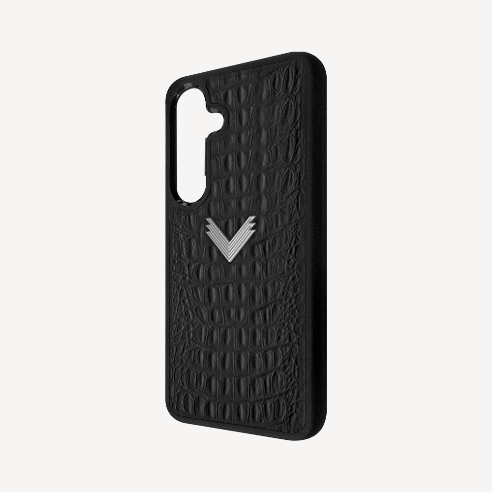 Samsung S23 Phone Case, Calf Leather, Alligator Texture