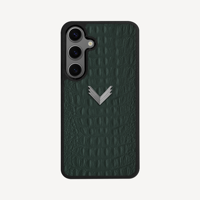 Samsung S25 Plus Phone Case, Calf Leather, Alligator Texture