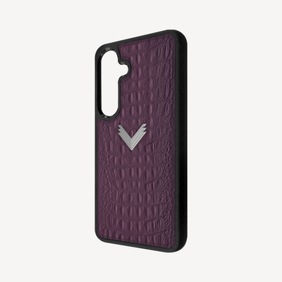 Samsung S21 Plus Phone Case, Calf Leather, Alligator Texture