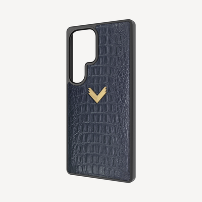 Samsung S24 Ultra Phone Case, Calf Leather, Alligator Texture