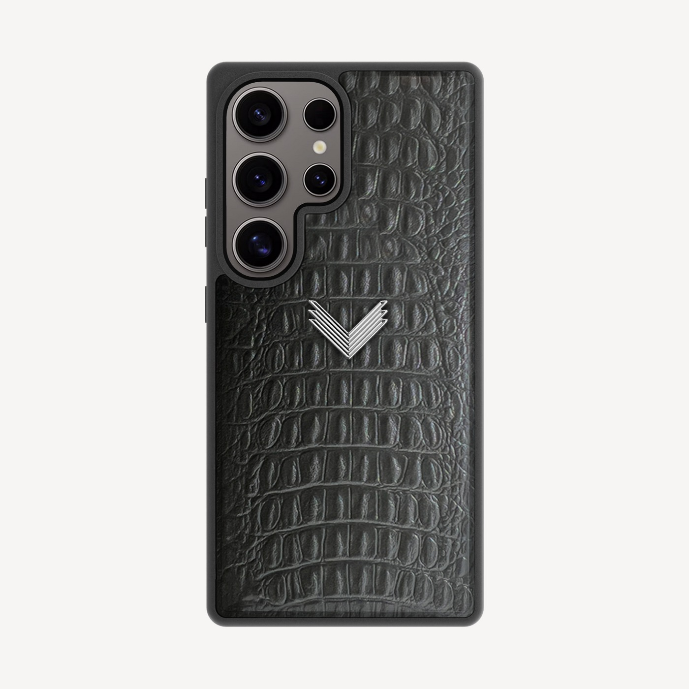 Samsung S24 Ultra Phone Case, Calf Leather, Alligator Texture