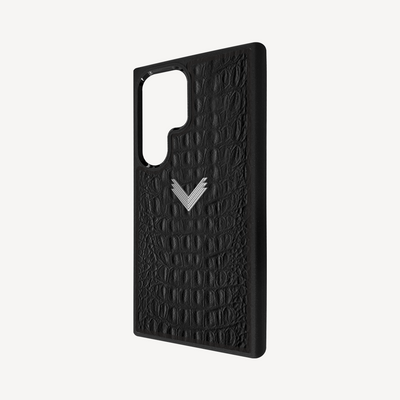 Samsung S24 Ultra Phone Case, Calf Leather, Alligator Texture
