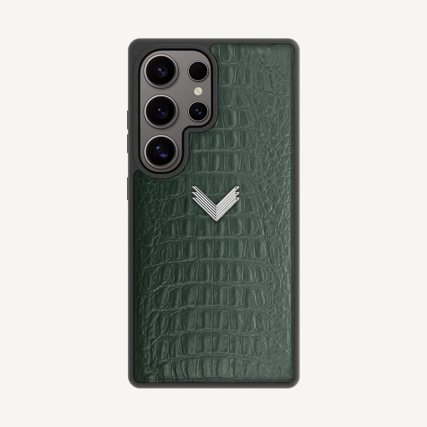 Samsung S23 Ultra Phone Case, Calf Leather, Alligator Texture