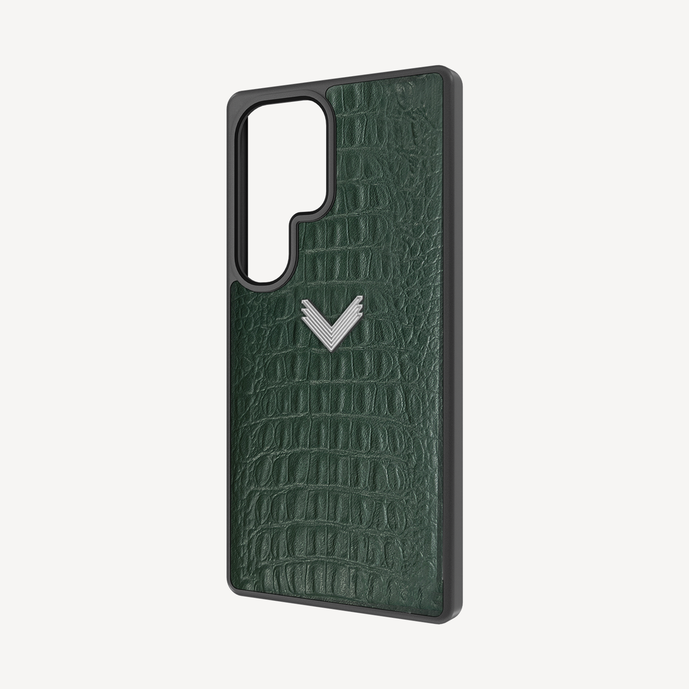 Samsung S23 Ultra Phone Case, Calf Leather, Alligator Texture