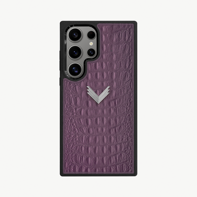 Samsung S25 Ultra Phone Case, Calf Leather, Alligator Texture