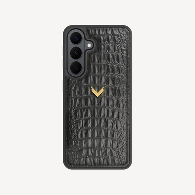 Samsung S26 Plus Phone Case, Calf Leather, Alligator Texture