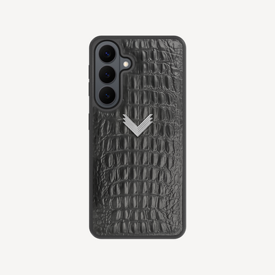 Samsung S26 Plus Phone Case, Calf Leather, Alligator Texture