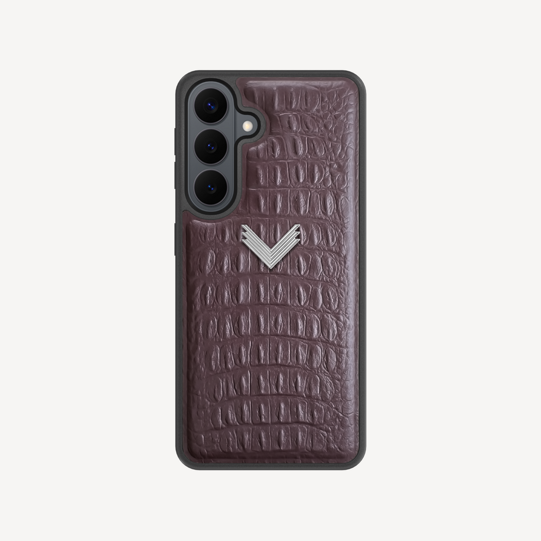 Samsung S26 Plus Phone Case, Calf Leather, Alligator Texture