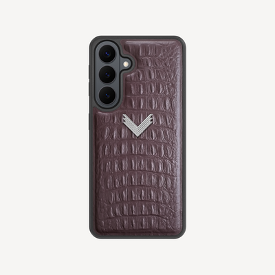 Samsung S26 Plus Phone Case, Calf Leather, Alligator Texture