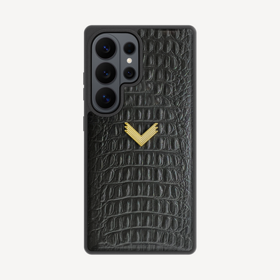Samsung S26 Ultra Phone Case, Calf Leather, Alligator Texture