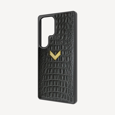 Samsung S26 Ultra Phone Case, Calf Leather, Alligator Texture