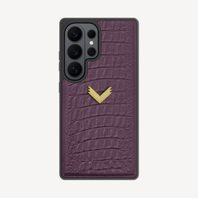 Samsung S26 Ultra Phone Case, Calf Leather, Alligator Texture