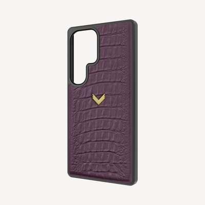 Samsung S26 Ultra Phone Case, Calf Leather, Alligator Texture