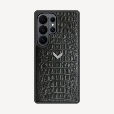 Samsung S26 Ultra Phone Case, Calf Leather, Alligator Texture