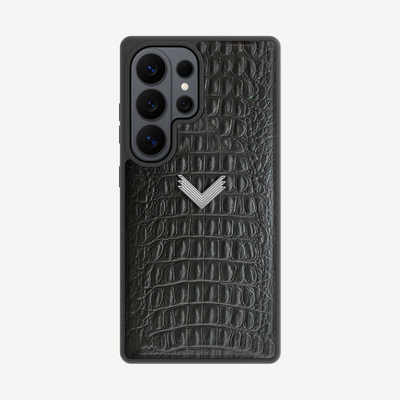 Samsung S26 Ultra Phone Case, Calf Leather, Alligator Texture