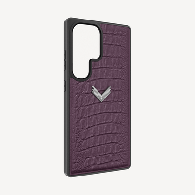 Samsung S26 Ultra Phone Case, Calf Leather, Alligator Texture
