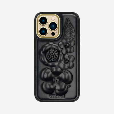 iPhone 16 Pro Max Phone Case, Crocodile Leather, Antique VLogo