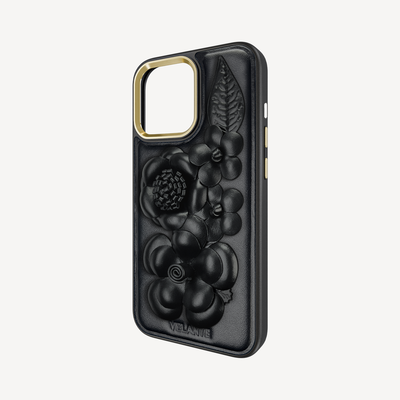 iPhone 16 Pro Max Phone Case, Crocodile Leather, Antique VLogo