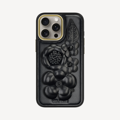 iPhone 16 Pro Max Phone Case, Crocodile Leather, Antique VLogo