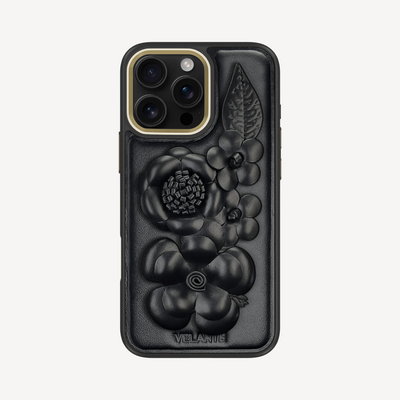 iPhone 16 Pro Max Phone Case, Crocodile Leather, Antique VLogo