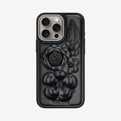 iPhone 16 Pro Max Phone Case, Crocodile Leather, Antique VLogo