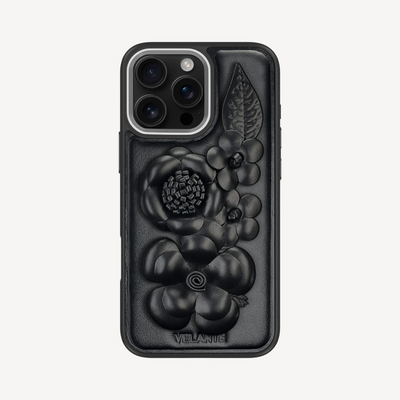 iPhone 16 Pro Max Phone Case, Crocodile Leather, Antique VLogo