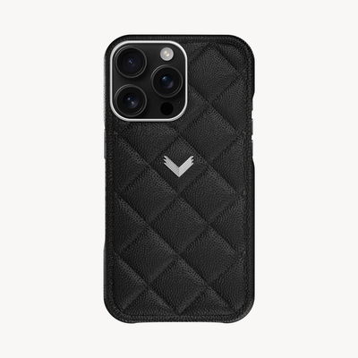 iPhone 16 Pro Max Case, Calf Leather, Caviar Texture