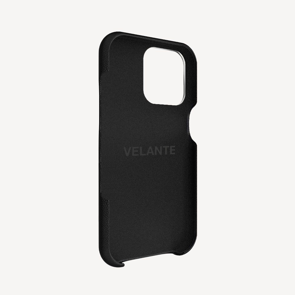 iPhone 16 Pro Case, Calf Leather, Caviar Texture