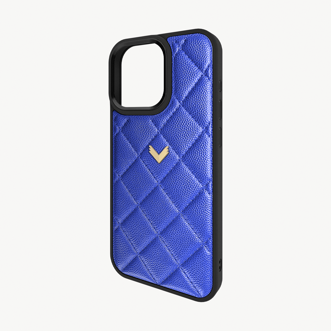 iPhone 16 Pro Max Phone Case, Calf Leather, Caviar Texture