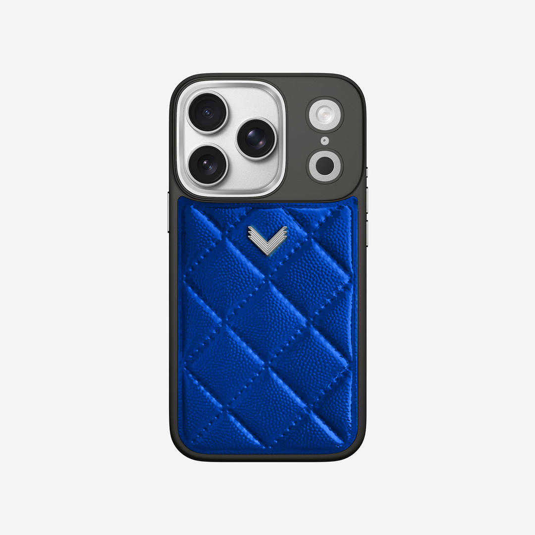 iPhone 18 Pro Phone Case, Calf Leather, Caviar Texture
