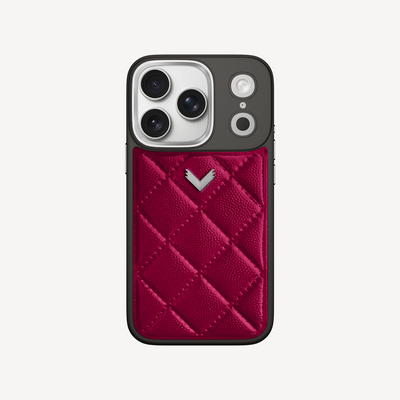 iPhone 18 Pro Phone Case, Calf Leather, Caviar Texture