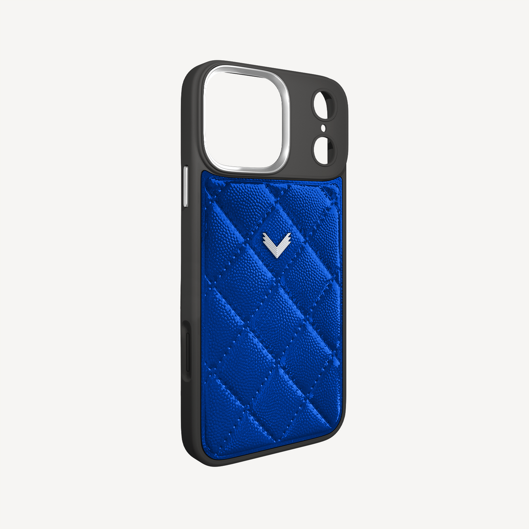 iPhone 18 Pro Max Phone Case, Calf Leather, Caviar Texture