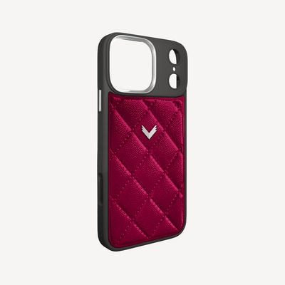 iPhone 18 Pro Max Phone Case, Calf Leather, Caviar Texture