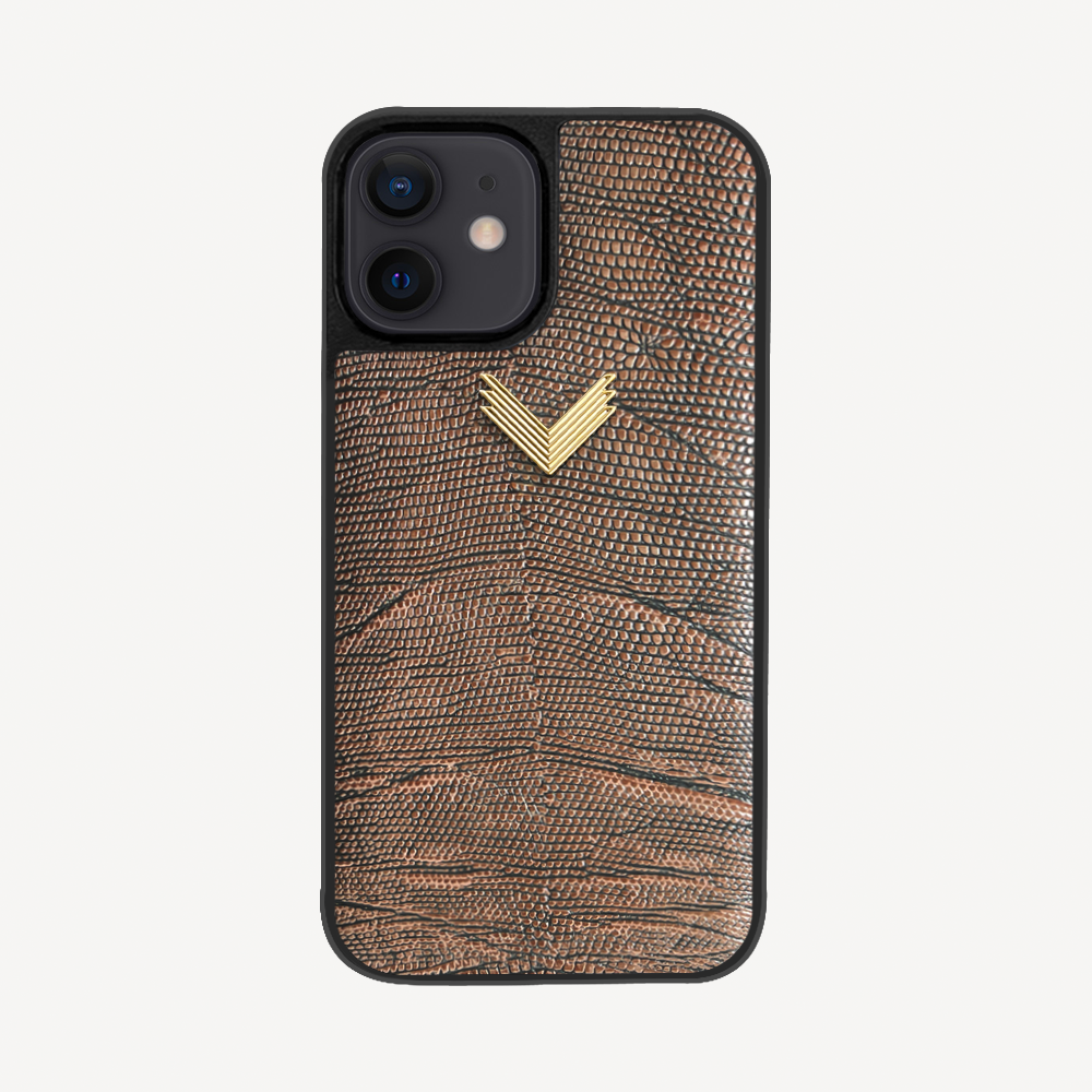 iPhone 11 Phone Case, Calf Leather, Lizard Texture