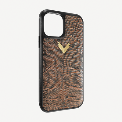 iPhone 11 Phone Case, Calf Leather, Lizard Texture