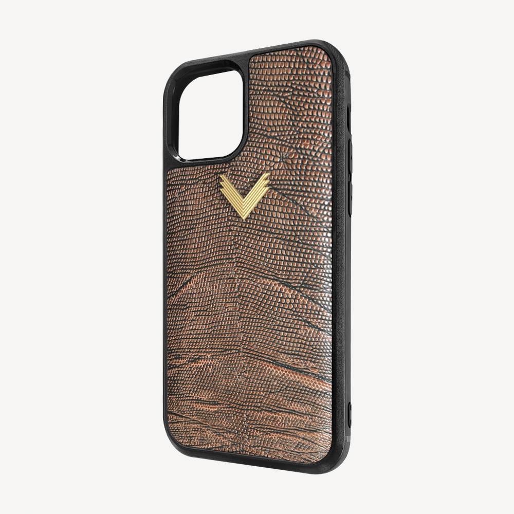 iPhone 11 Phone Case, Calf Leather, Lizard Texture