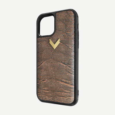 iPhone 11 Pro Phone Case, Calf Leather, Lizard Texture