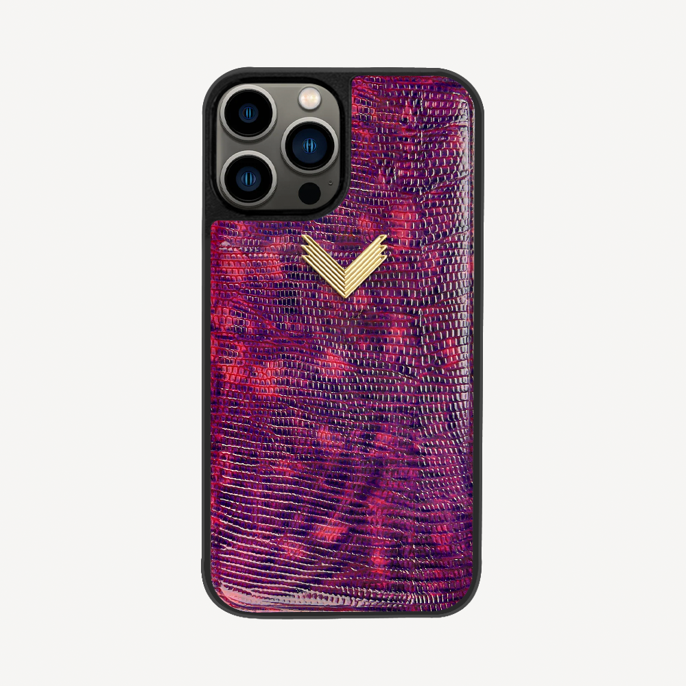 iPhone 12/12 Pro Phone Case, Calf Leather, Lizard Texture