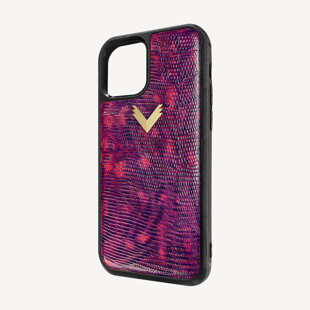 iPhone 12/12 Pro Phone Case, Calf Leather, Lizard Texture